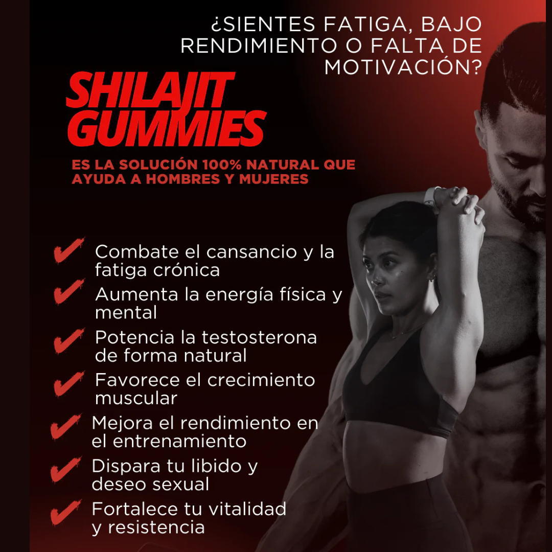 🍃 Shilajit Gummies 60 Unidades - Energía , Vitalidad 💪 y Bienestar 🌟